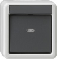 Gira WG Серый матовый Выключатель 1-клавиш. IP44 010630 фото