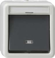 Gira WG UP Серый Выключатель 1-клавишный 3-полюсный. IP44, накладной монтаж 010330 фото