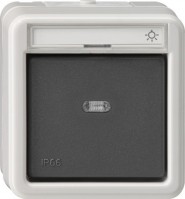 Gira Кнопочный выключатель одноклавишный IP66 015631 фото