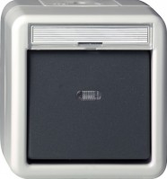 Gira Кнопочный выключатель одноклавишный IP44 015630 фото