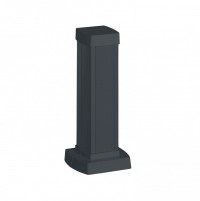 Legrand Snap-On мини-колонна алюминиевая с крышкой из пластика 1 секция, высота 0,3 метра, цвет черный 653002 фото