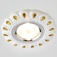 Ambrella Светильник D5540 W/YL белый желтый керамика D5540 W/YL фото