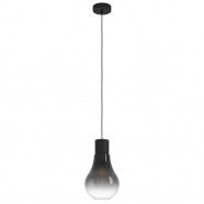 Eglo CHASELY Подвесной потолочный светильник (люстра) CHASELY, 1Х40W, E27, H1100, Ø200, сталь/стекло, черны 43129 фото