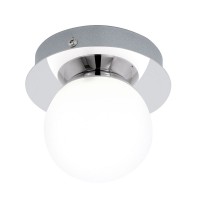 Eglo Светильник LED настенно-потолочный MOSIANO, 1x3,3W (LED), IP44, Ø115, хром/опаловое стекло 94626 фото