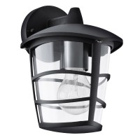 Eglo 93098 Уличный светильник настенный ALORIA, 1X60W (E27), алюминий, черный/пластик прозрачный 93098 фото