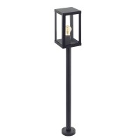 Eglo  Уличный светильник напольный ALAMONTE, 1х60W (E27), H1015, гальван. сталь, черный/стекло 94833 фото