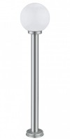 Eglo  Уличный светильник напольный NISIA, 1х60W (E27), H1000, нерж. сталь/стекло белое 30207 фото