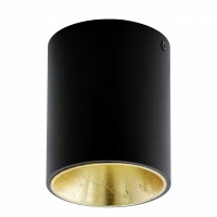 Eglo Светодиодный потолочный светильник POLASSO, 1х3,3W (LED), Ø100, черный, золотой 94502 фото