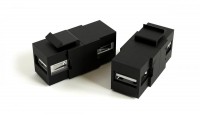 Hyperline KJ1-USB-A2-SCRW-BK Вставка формата Keystone Jack USB 2.0 (Type A) под винт, ROHS, черная 251289 фото