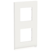 SE Unica Pure Белое стекло/Белая Рамка 2-ная вертикальная NU6004V85 фото
