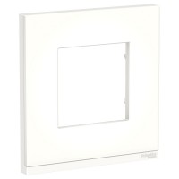 Unica Pure Матовое стекло/Белая Рамка 1-ная горизонтальная NU600289 фото