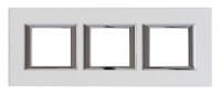 BTicino Axolute Жемчужное Серебро рамка 2+2+2 мод прямоугольная (надпись горизонтально) HA4802M3HSAN фото