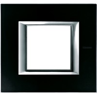 BTicino Axolute Черное стекло Рамка 2 мод прямоугольная HA4802VNN фото