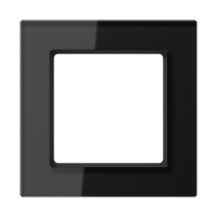 Jung А сreation Стекло черное Рамка 1-я AC581GLSW фото