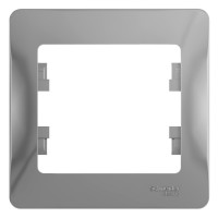 Glossa Рамка 1-я, цвет алюминий GSL000301 фото