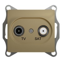 Glossa TV-SAT Розетка одиночная 1DB, цвет титан GSL000497 фото
