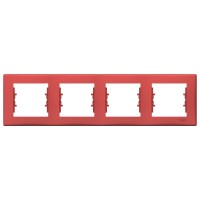 Sedna Красный Рамка 4-я горизонтальная SDN5800741 фото