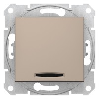 Sedna Титан Выключатель 1-клавишный с подсветкой SDN1400168 фото