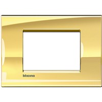 BTicino Livinglight Золото рамка прямоугольная, 3 мод LNA4803OA фото