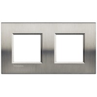 BTicino Livinglight Фактурная сталь рамка прямоугольная, 2+2 мод LNA4802M2ACS фото