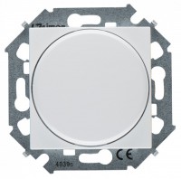 Simon 15 Белый Светорегулятор поворотно-нажимной, проходной, 500Вт 230В, винт. зажим 1591790-030 фото