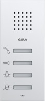Gira S-55 Бел глянц Внутренняя квартирная станция (аудио) наружного монтажа hand free 125003 фото