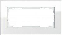 Gira ESP Белое стекло Рамка 2-ая без перегородки 100212 фото