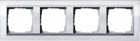 Gira EV CL Бел/Алюминий Рамка 4-ая 0214726 фото