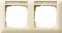 Gira EV Глянцевый кремовый Рамка 2-я гориз с полем для надписи 109201 фото