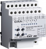Gira KNX Актор жалюзи, 4-канальный 230V 6 А возм ручное управление DIN-рейка 216000 фото