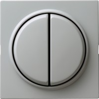 Gira S-Color Серый Выключатель 2-клавишный с самовозвратом в сборе 012542 фото