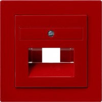 Gira S-Color Красный Накладка 50*50 мм для розеток UAE/IAE 027043 фото