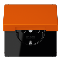 Jung LS 990 Orange vif(4320S) Розетка с/з с защ штор с крышкой безвинт зажим LC1520KIKL4320S фото