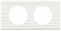 Legrand Celiane Corian белый рельеф рамка 2-я (2+2 мод) 069012 фото