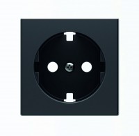 ABB SKY Чёрный бархат Накладка для розетки SCHUKO с плоской поверхностью 2CLA858890A1501 фото