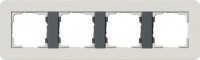 Gira серия E3 Светло-серый/антрацит Рамка 4-ая 0214421 фото