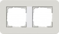 Gira серия E3 Светло-серый/белый глянцевый Рамка 2-ая 0212411 фото