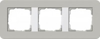 Gira серия E3 Серый/белый глянцевый Рамка 3-ая 0213412 фото