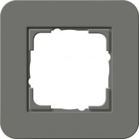 Gira серия E3 Темно-серый/белый глянцевый Рамка 1-ая 0211413 фото