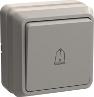 IEK Выключатель одноклавишный кнопочный 10А ОКТАВА (кремовый) EVO13-K33-10-DC фото