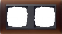 Gira EV Матово-коричневый/антрацит Рамка 2-ая 021213 фото
