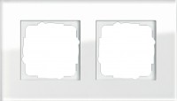 Gira ESP Белое стекло Рамка 2-ая 021212 фото