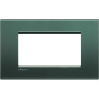 BTicino Living Light Зелёный шелк Рамка прямоугольная, 4 модуля LNA4804PK фото