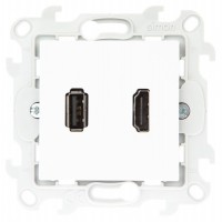 Simon 24 Белый Коннектор HDMI+USB 2.0 2411095-030 фото