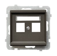Ospel Sonata Шоколадный металлик Накладка компьютерной розетки 2-й, без рамки GPK-2R/p/40 фото