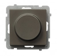 Ospel Sonata Шоколадный металлик Светорегулятор поворотно-нажимной для нагрузки лампами
накаливания, галогенными и LED ŁP-8RL2/m/40 фото
