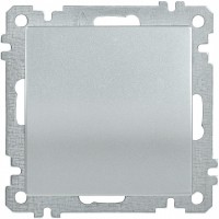 IEK Выключатель одноклавишный 10А Bolero серебрянный EVB10-K23-10 фото