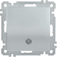IEK Выключатель одноклавишный  с индикацией 10А Bolero серебрянный EVB11-K23-10 фото