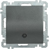 IEK Выключатель одноклавишный с индикацией 10А Bolero антрацит EVB11-K95-10 фото