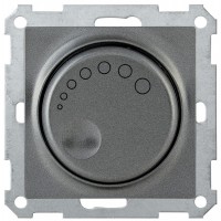 IEK Светорегулятор поворотный с индикацией 600Вт Bolero антрацит EDB11-0600-K95 фото